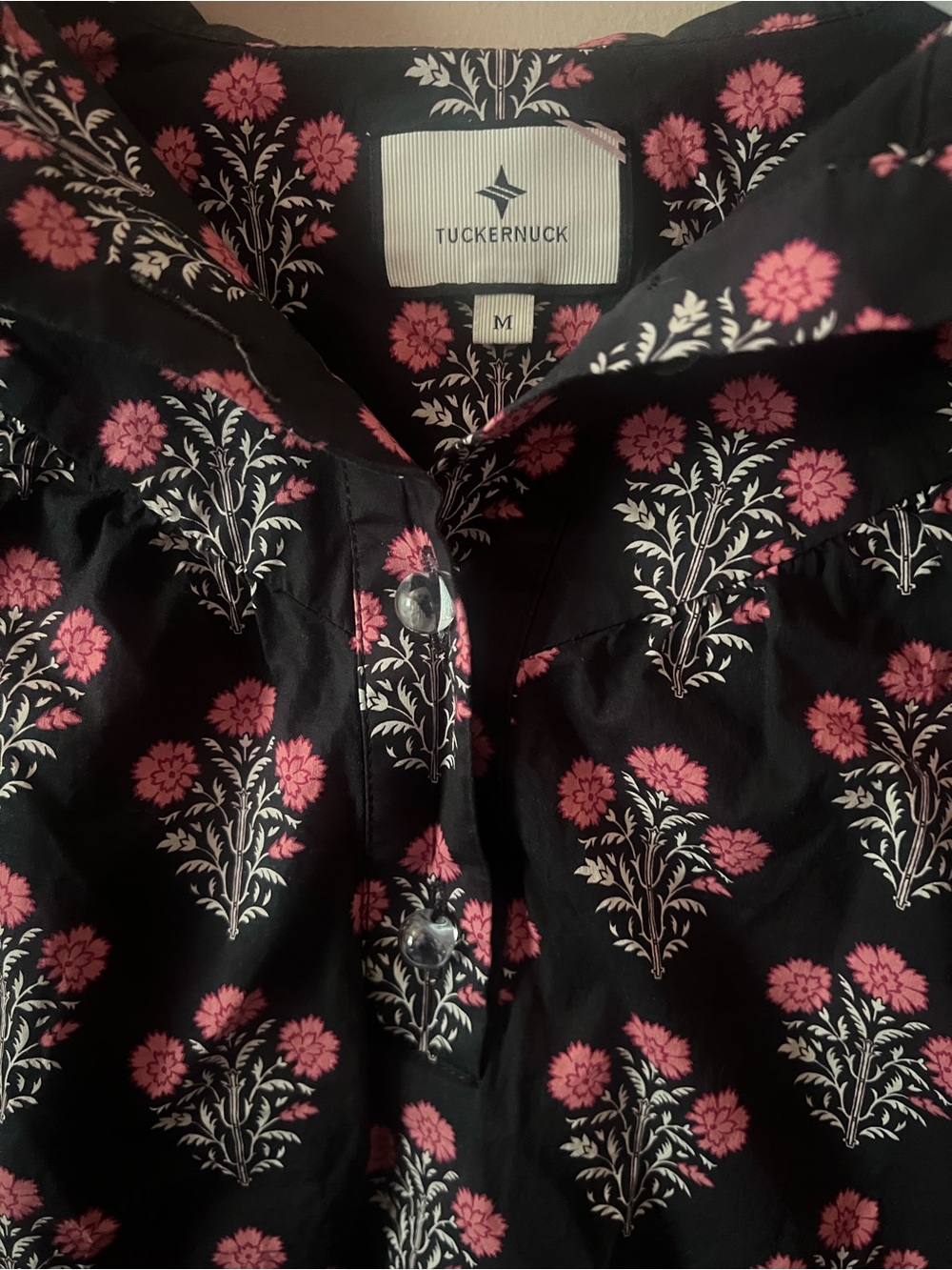 Tuckernuck Floral Mock Neck Long Sleeve Top preppy chic dainty feminine kmj twp - Picture 4 of 7
